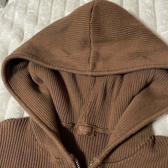 Brandy Melville Brown Full Zip Hoodie | Size XS / Small - Picture 2 of 5